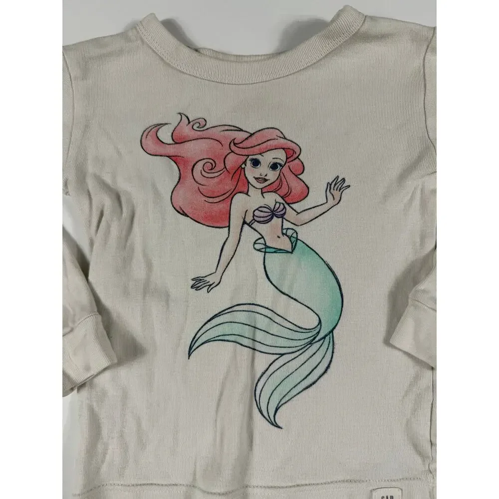 Baby Gap Disney Ariel Pajama Top & Baby Gap Unicorn Pajama Pants Bundle 3 Years